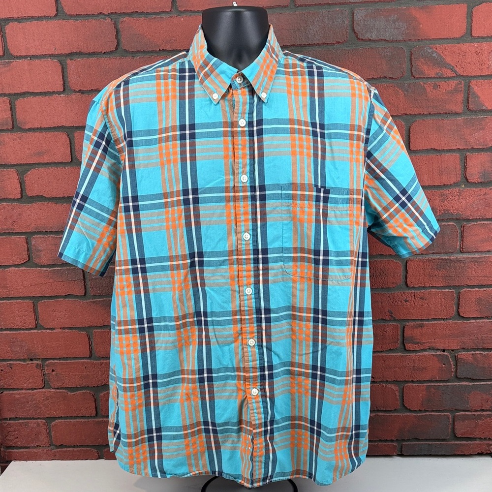Sunriver Shirt Mens XL Checkered Short Sleeve‎ Button Down